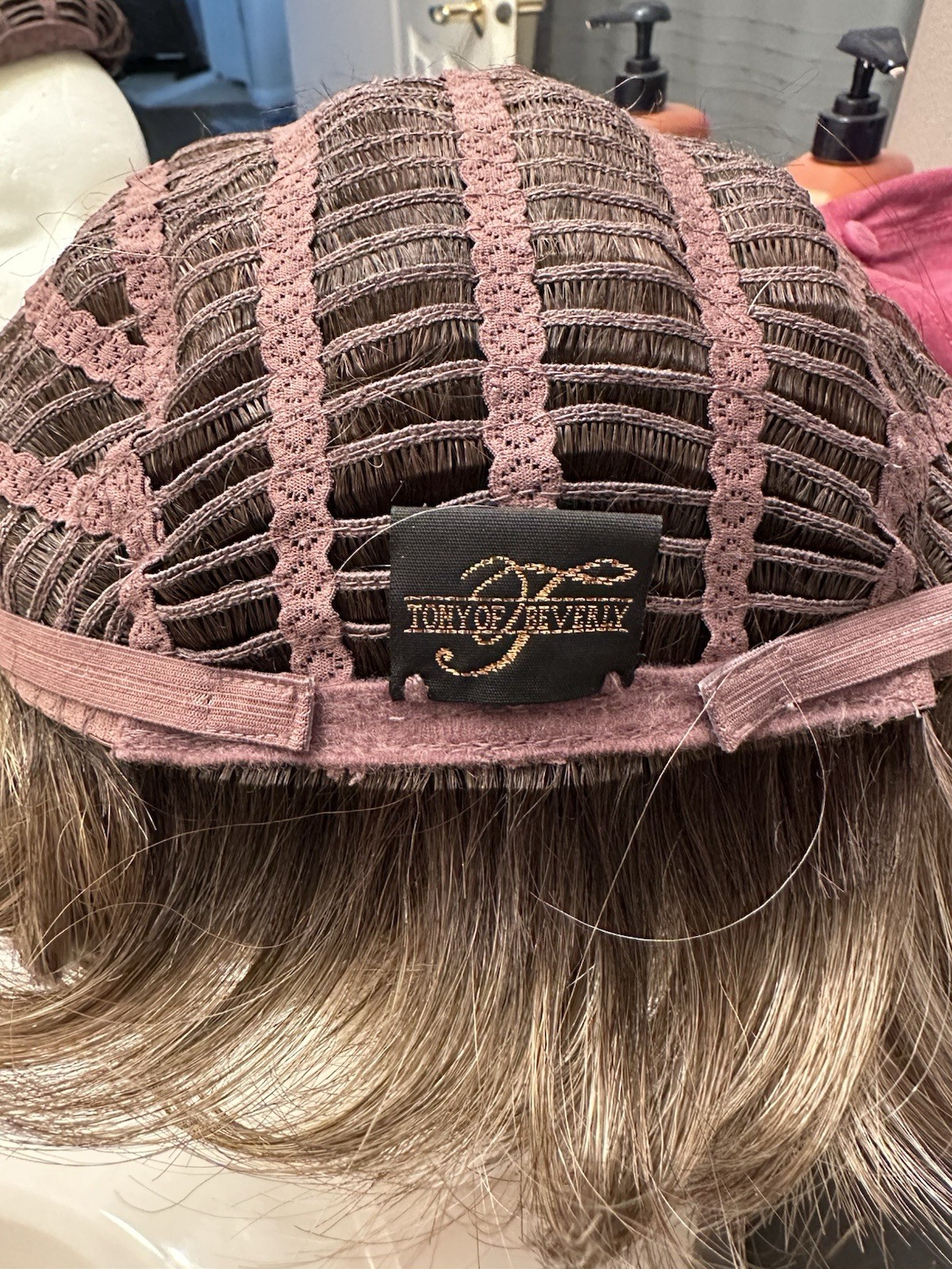 Tony of Beverly Arya Bob Wig Synthetic Rooted Sand Stone 7in