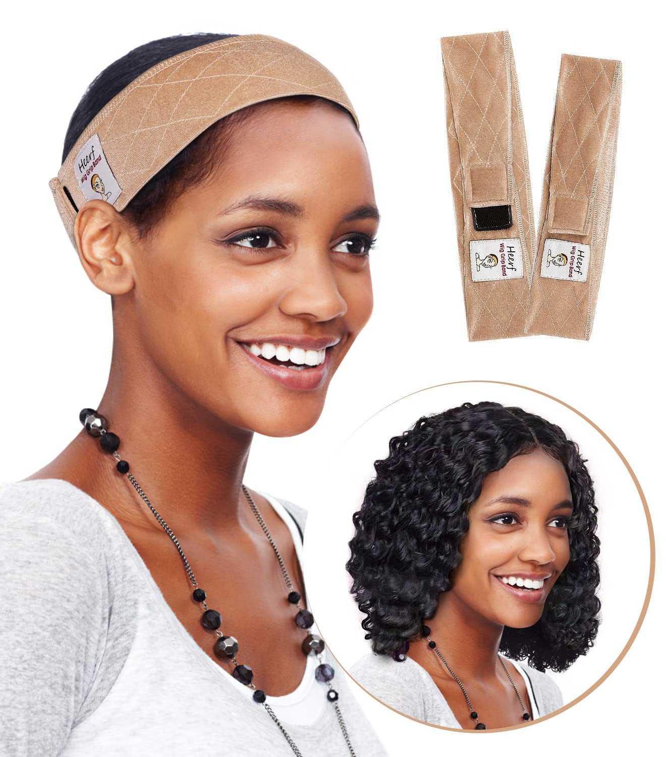 Adjustable Velvet Wig Grip Comfort Band, Wig Liner Headband, Headband Holder for