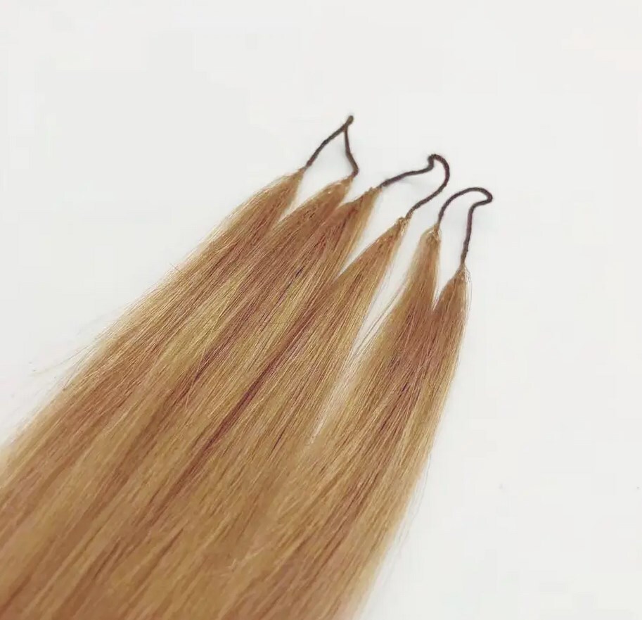 DIY Seamless Feathers Hair Human hair Extension 40 Strands Invisible Hair Grey