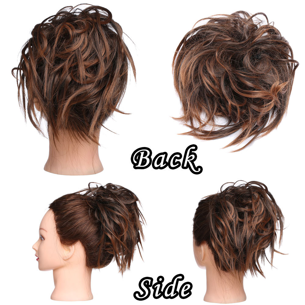 X-LARGE Thick Messy Bun Hair Piece Scrunchie Updo Hair Extension as Human BUN US