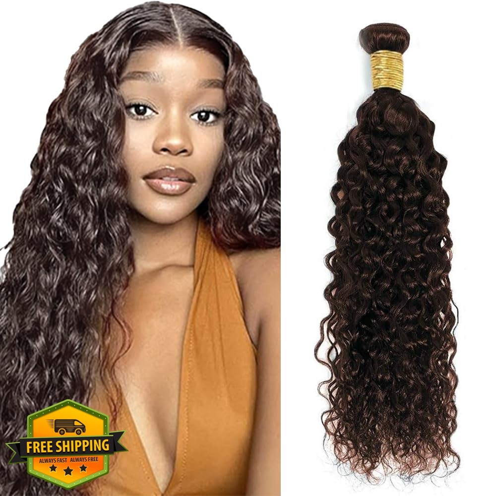 JUIOKAOO #4 Chocolate Brown Water Wave 32 Inch Bundle