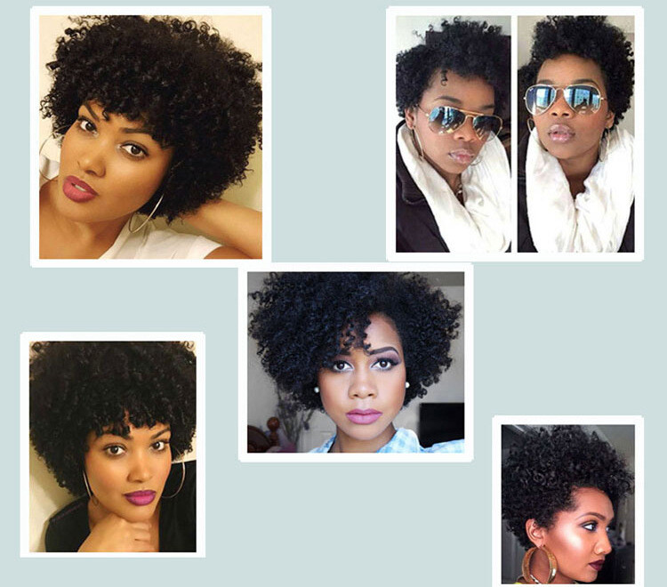African Curly Wigs for Black Women Short Spring Twist Afro Curls Wigs Party Wigs
