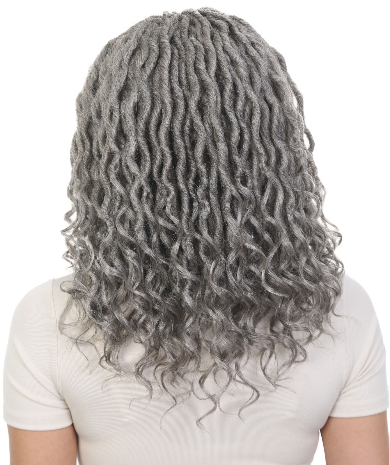 LUXLUXE Andrea 4×4 Curly Long 4X4 Hand Tied Lace Braid Wig