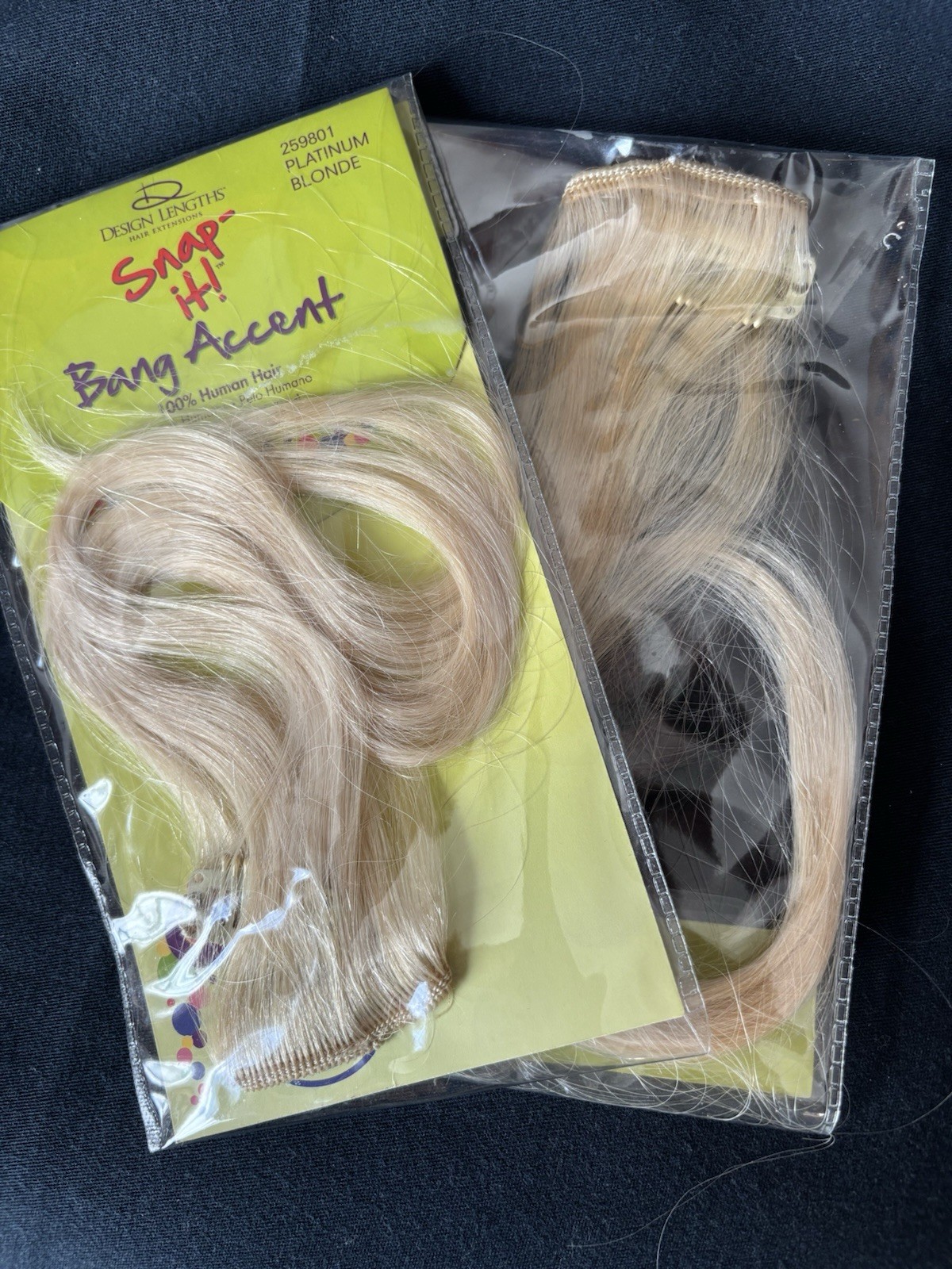 2 Design Links/Snap It /Platinum Blonde 10 Inch X 4 Inch Human Hair Extensions
