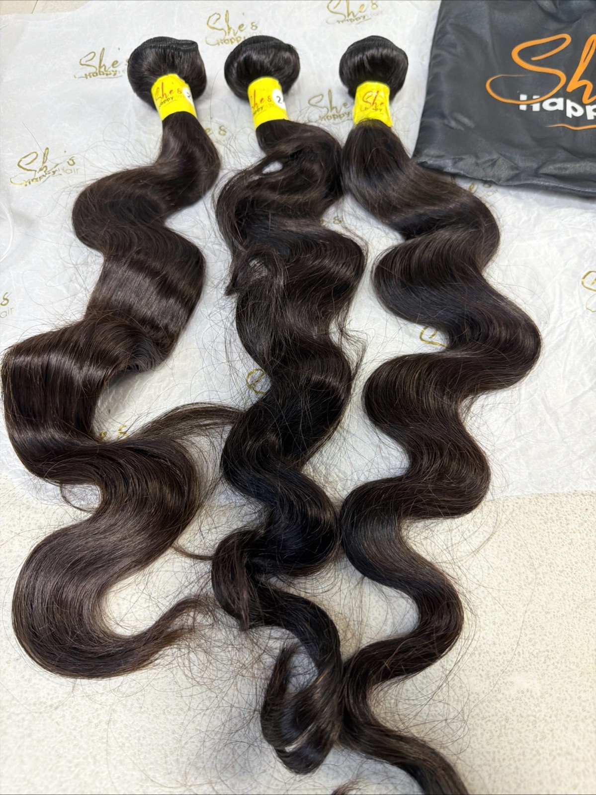 SHES HAPPY HAIR Brazillian Raw Human Bundles 22,24,26in