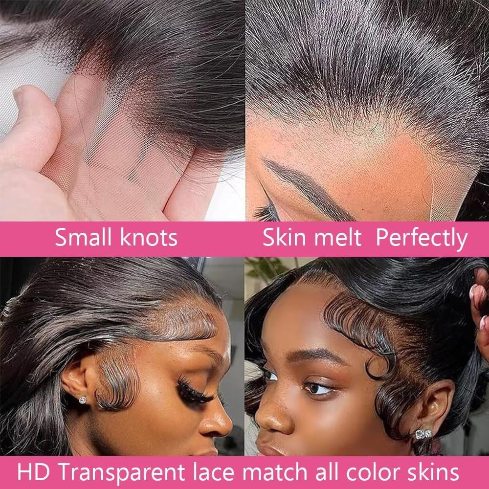 15A Body Wave Human Hair Bundles with 13×6 Lace Frontal Closure, 16-20 inch