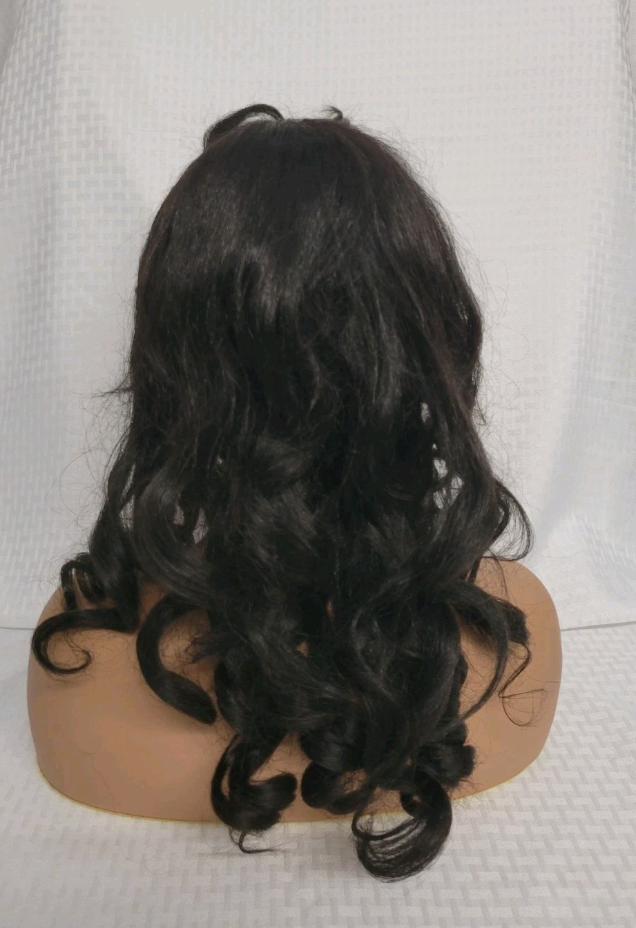 💕 Big Curly Layered Wig bang Black Cooper Streak Daily Natural Retro LOVE TOUCH