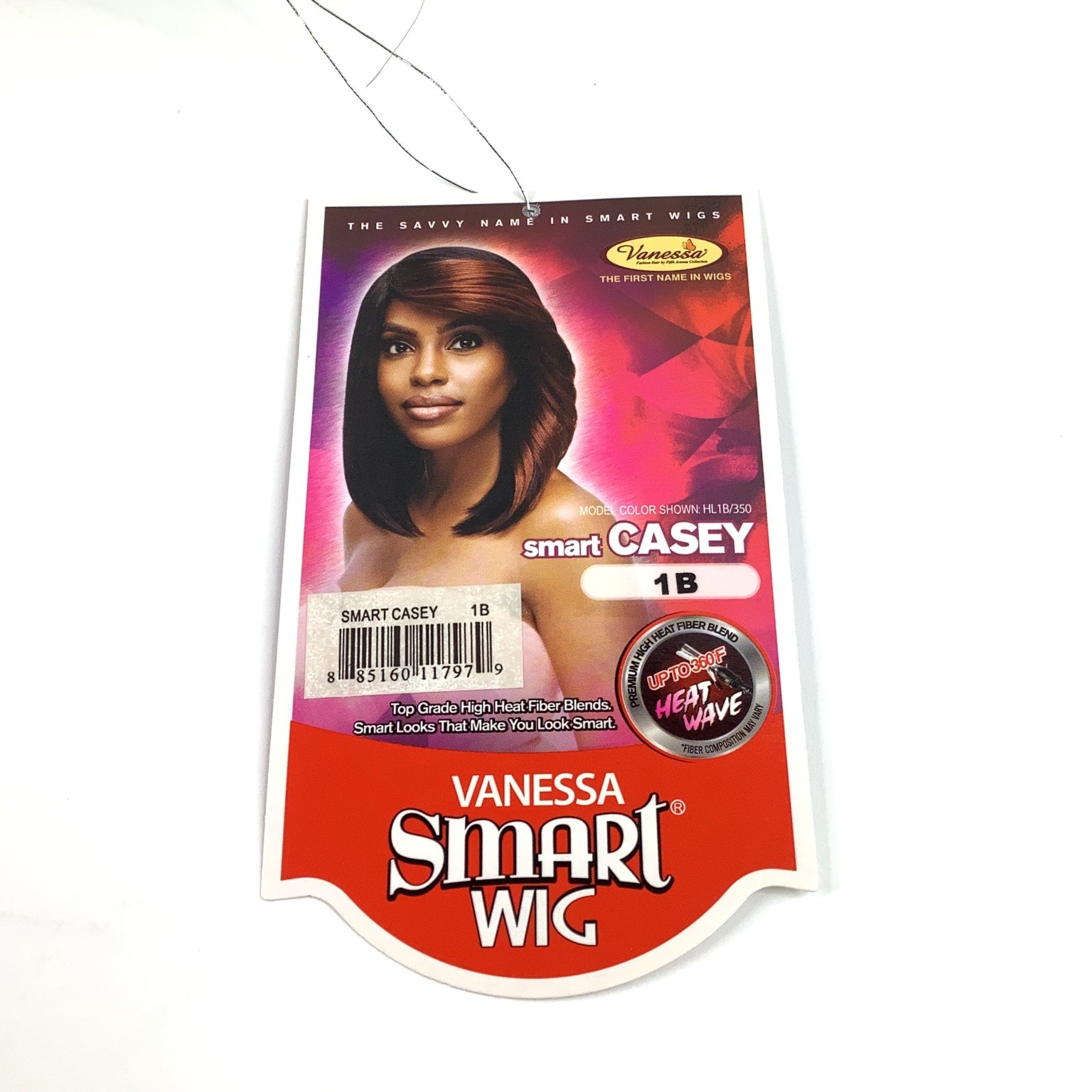 Vanessa Smart CASEY Wig Premium High Heat Fiber 1B Side Part Bob