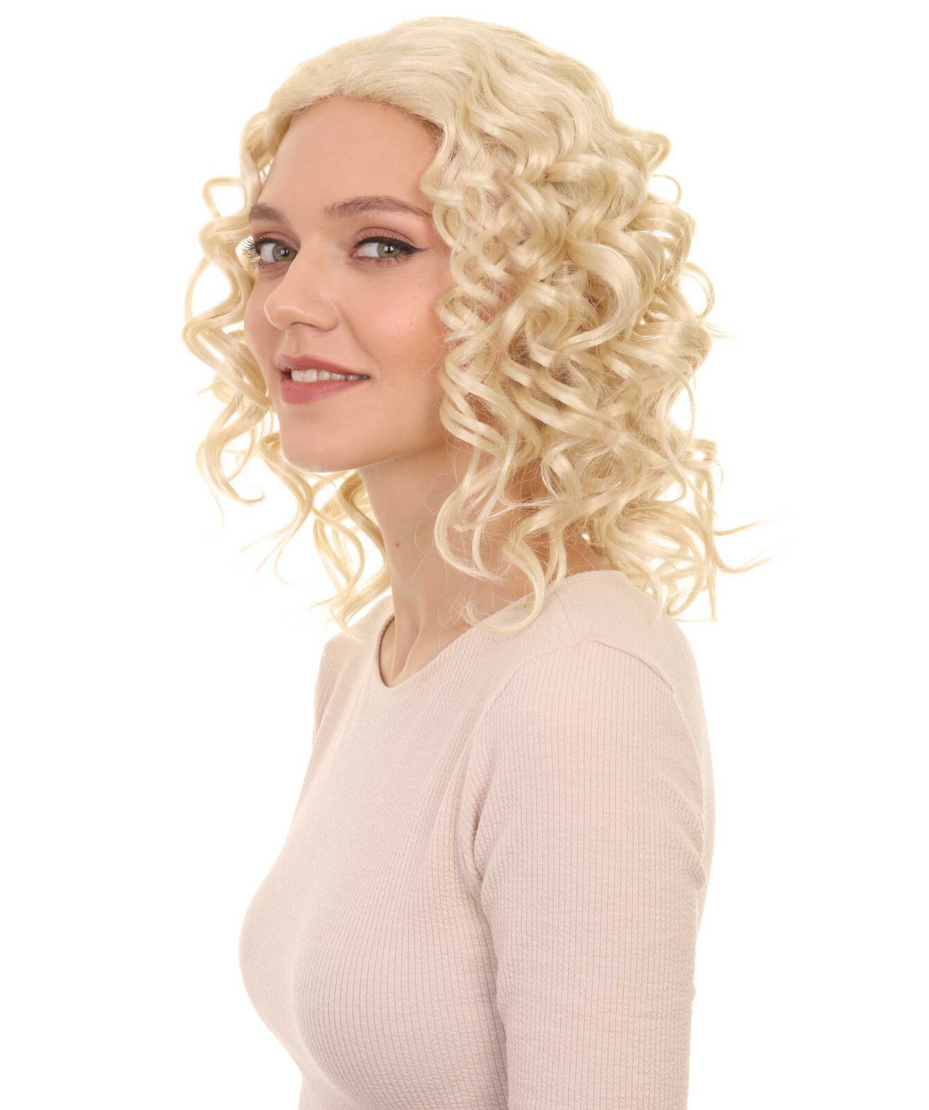 The Bad Girl Curly Blonde Womens Wig | Sexy Cosplay Party Halloween Wig HW-2210A