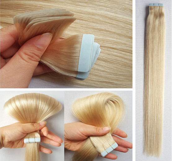 Invisible Tape In Hair Extensions 100% Real Remy Human Hair Thick Skin Weft 80PC