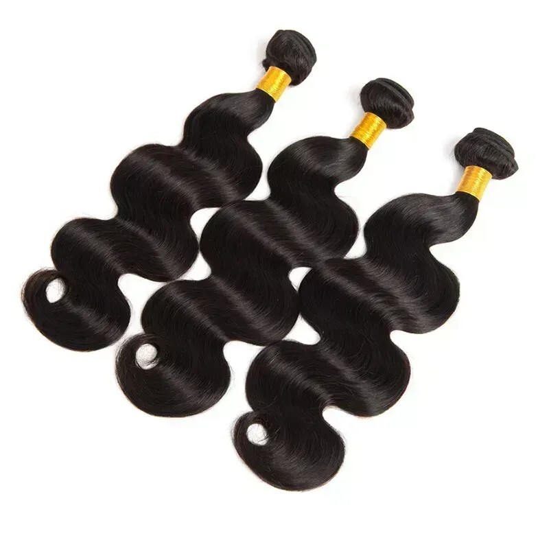 4 bundles female chemical fiber weave hair, black synthetic heat resistant