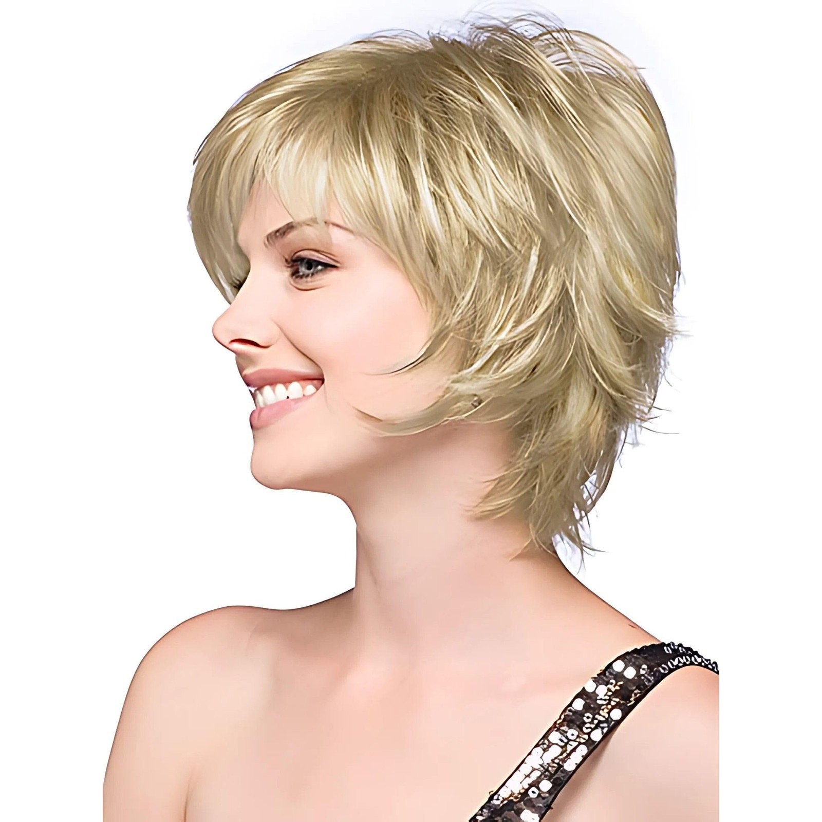Noriko Sky Synthetic Wig by Rene of Paris and Wig Lift Comb – Champagne-R -…