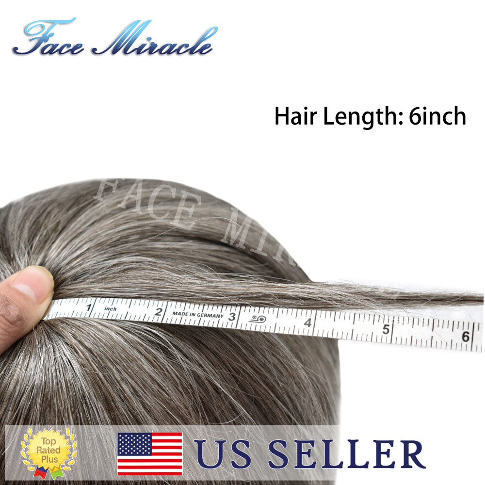 Full PU Mens Toupee Hair Piece Human Hair Replacement Systems Toupee for Man Wig