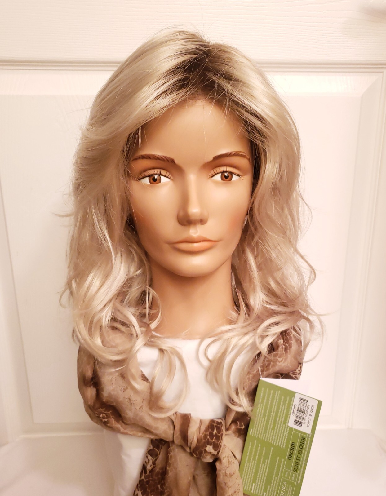 Orchid by Estetica Synthetic Wig in Sunlit Blonde Rooted Lace Front Mono Part