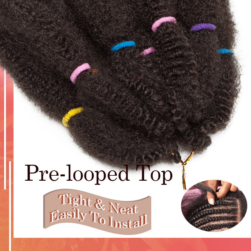 3/5 Bundles Puff Afro Kinky Curly Braids Bulks Braiding Hair Extension As Human
