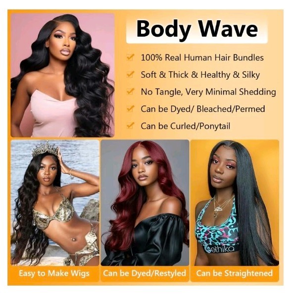 18A Grade Body Wave Human Hair Bundles 16 18 20