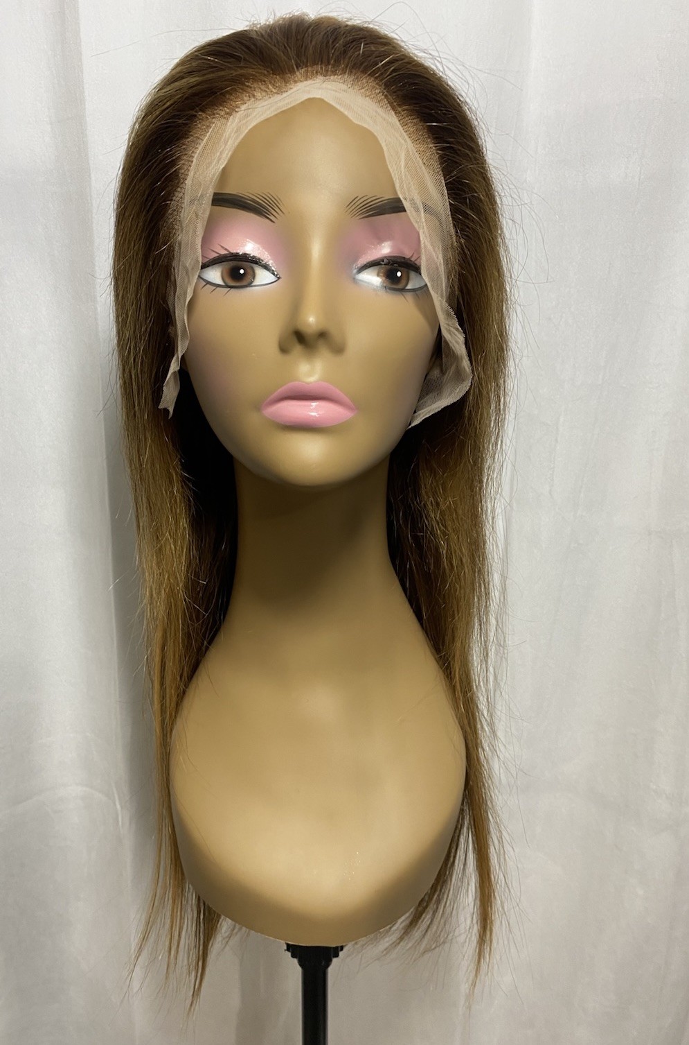 24 Inch 4/27 Ombre Honey Blonde Highlight 13×4 Lace Front Wig Human Hair Glueles