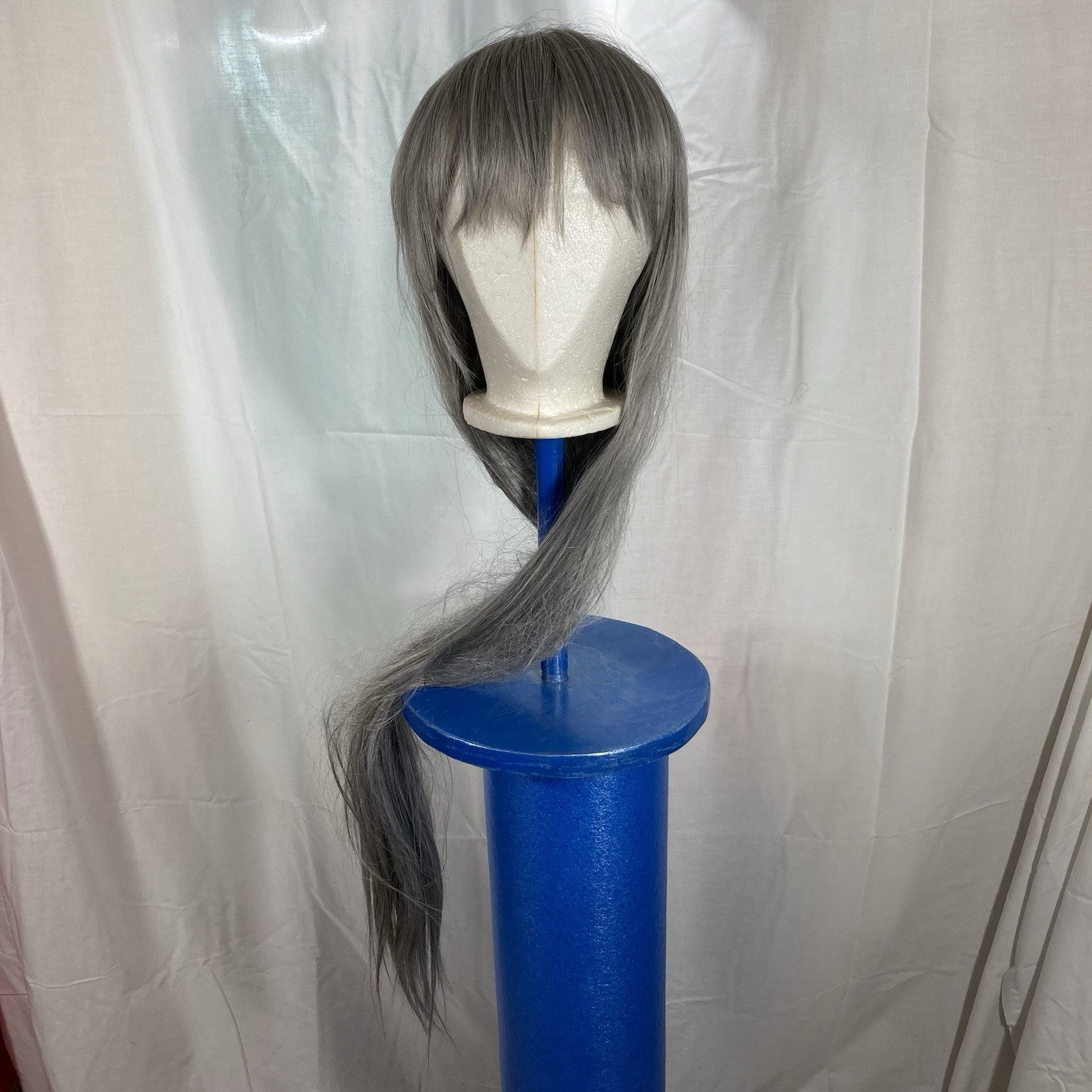 Cosplay Wigs, Set of 4 (Gold, Pink, Gray, Amber), Plus Stand (made by Dad)