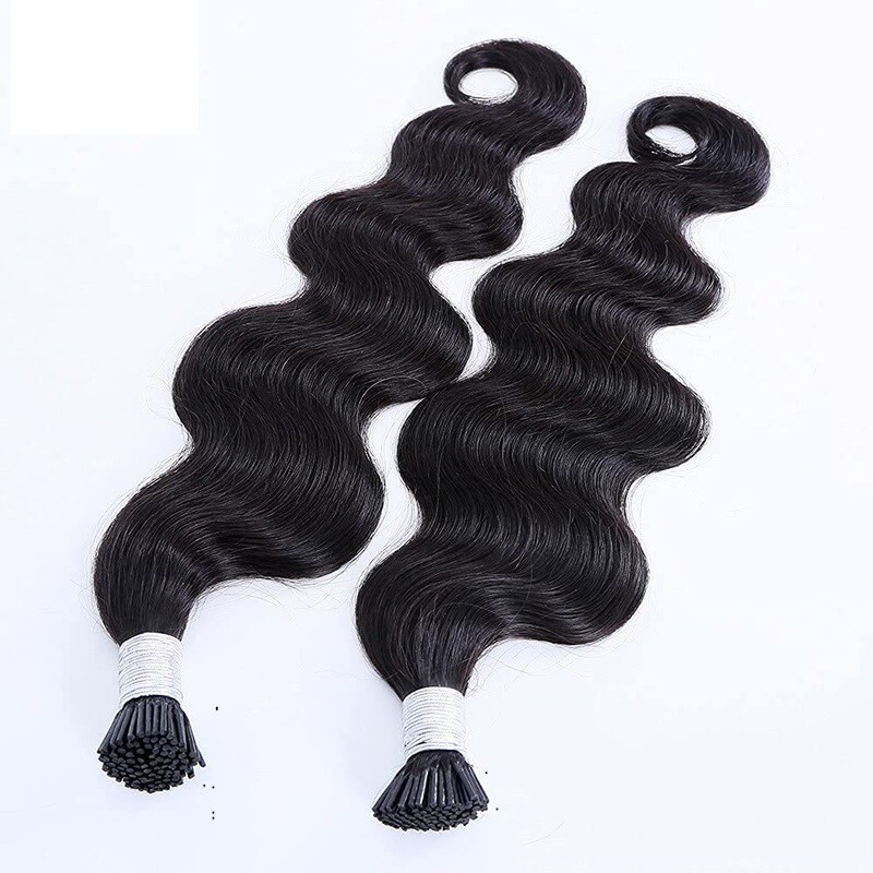 Body Wave I Tip Human Hair Extension Long Wavy Brazilian Stick I Tip Hair 100Pcs