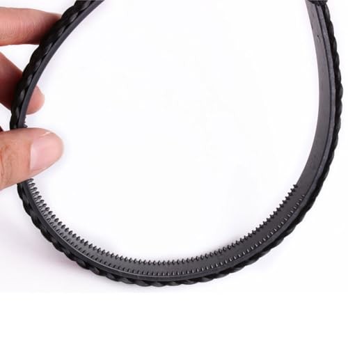 Wide Messy Braided Headband With Teeth Synthetic Hair Plaited 1.5cm dark brown