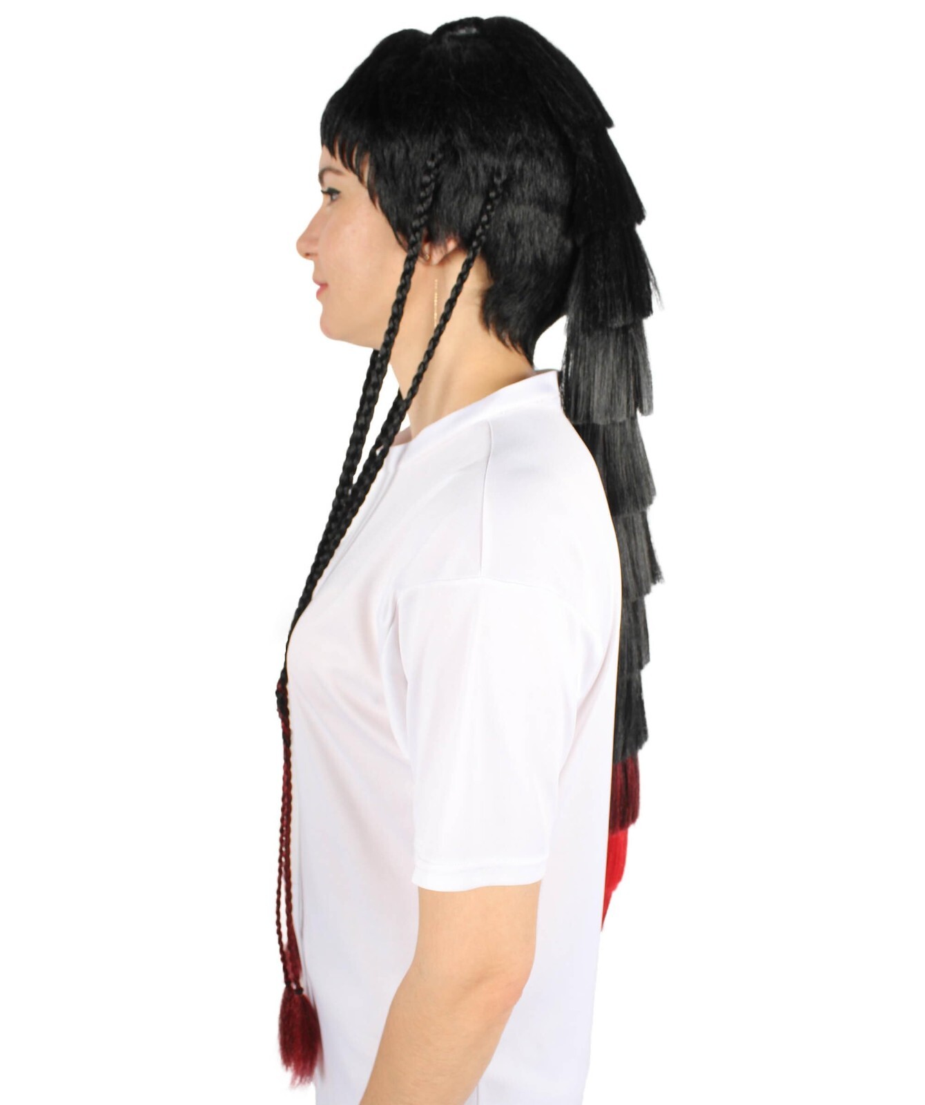 HPO Adult Women’s Long Ponytail Doll Wig, Perfect for Halloween, Flame-retardant