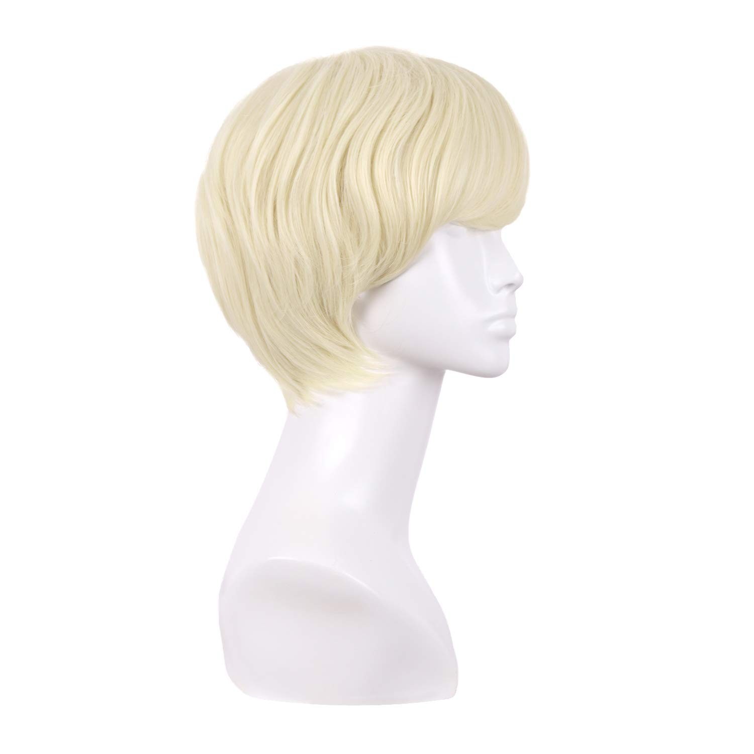 High-Quality 10 Inch Curly Wig in Light Blonde – Synthetic & Heat Resistant