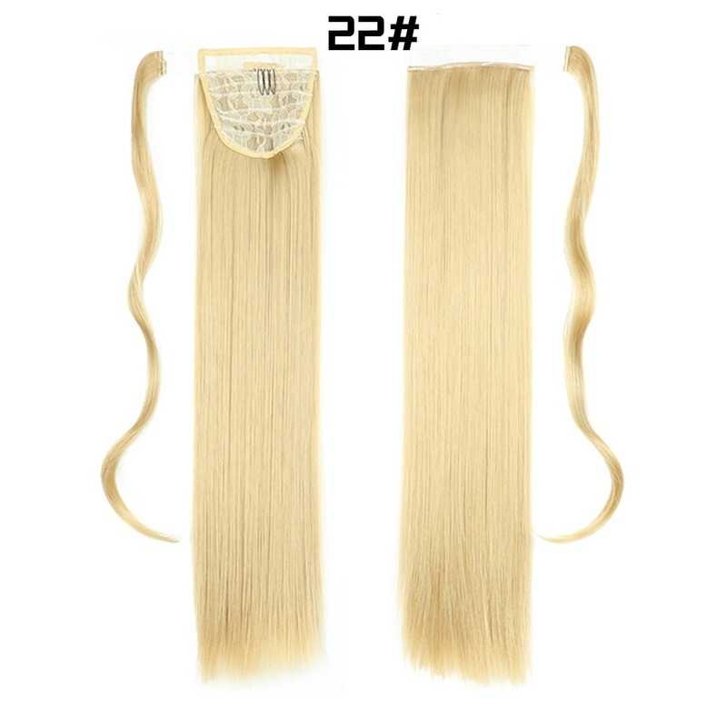 Lady 60cm Straight Clip In Ponytail Hair Extensions Piece Colorful Smooth Decor