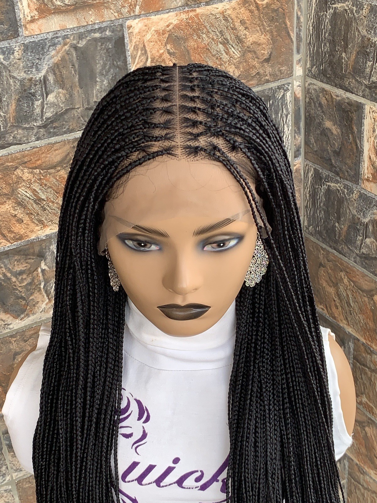 Small Knotless Braided Wig Box braids Full lace braids wig Senegalese
