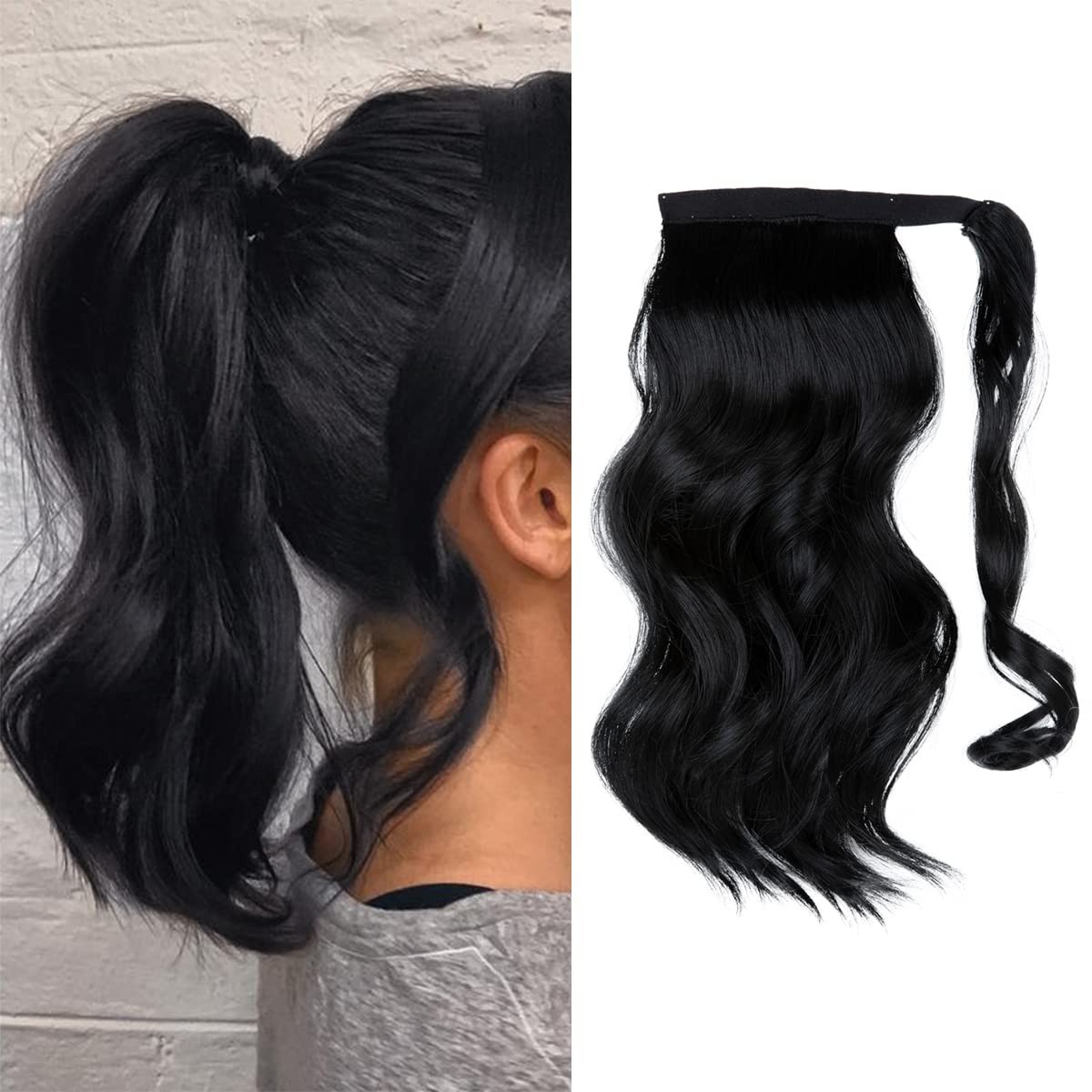 Cjl Hair 14 Short Ponytail Hair Extension Wrap Around Pony Tail Clip In Curly