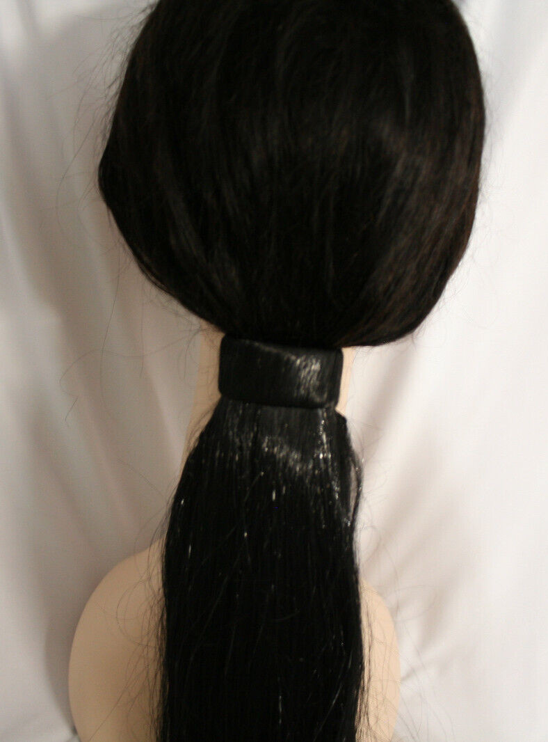24″ Fashion 38320 Pony Tail Clip Wrap Extension black straight woman girl hair