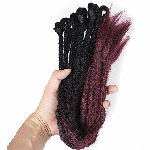 20″ Handmade Dreadlocks Extensions Single Ended Dreads Locs Afro Braids 10PCS