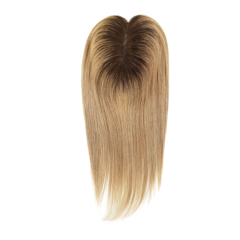 Womens Human Hair Replecement System Wig Durable Lace Wefted in sides Hairpiece