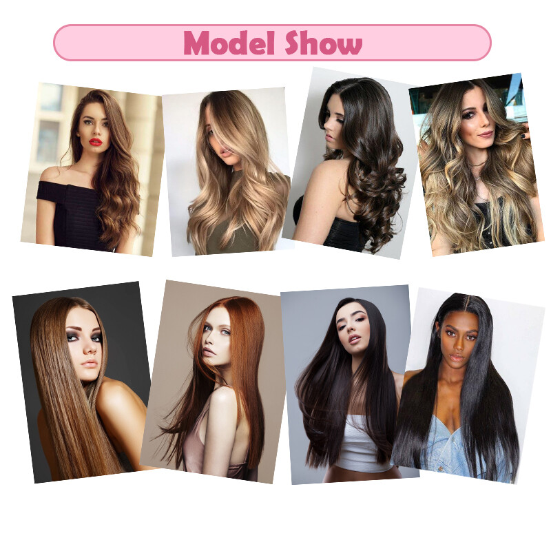16″~24″ Thick Hidden Secret Wire In Hair Extensions Invisible Hairpiece As Human