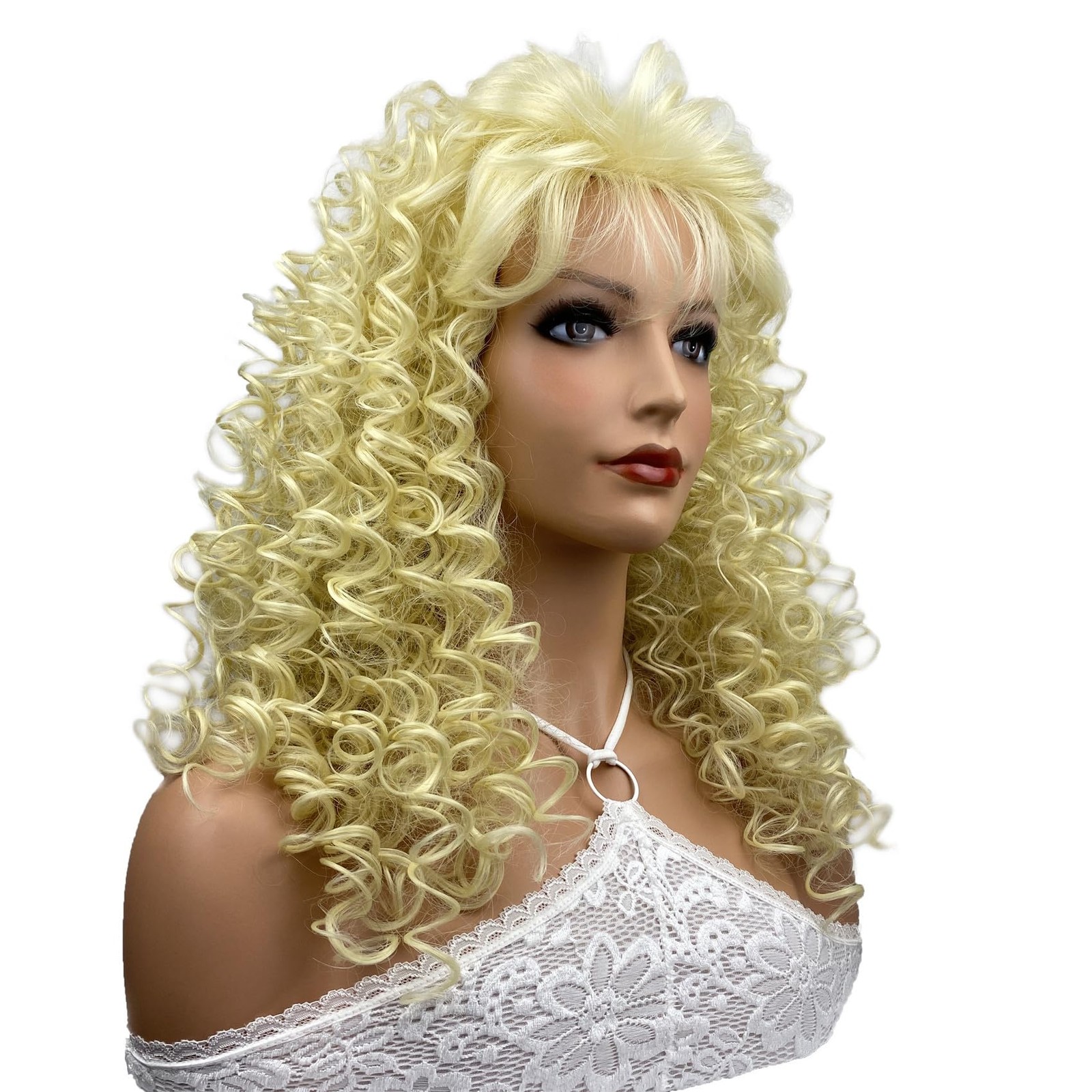 Long Curly Wigs Synthetic Heat Resistant Hair Cosplay Women Wig (613 Blonde)
