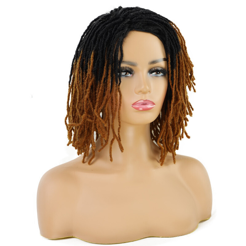 Short 12″ Soft Thin Dreads Wigs for Black Women Faux Locs Wig Cosplay Party Wigs