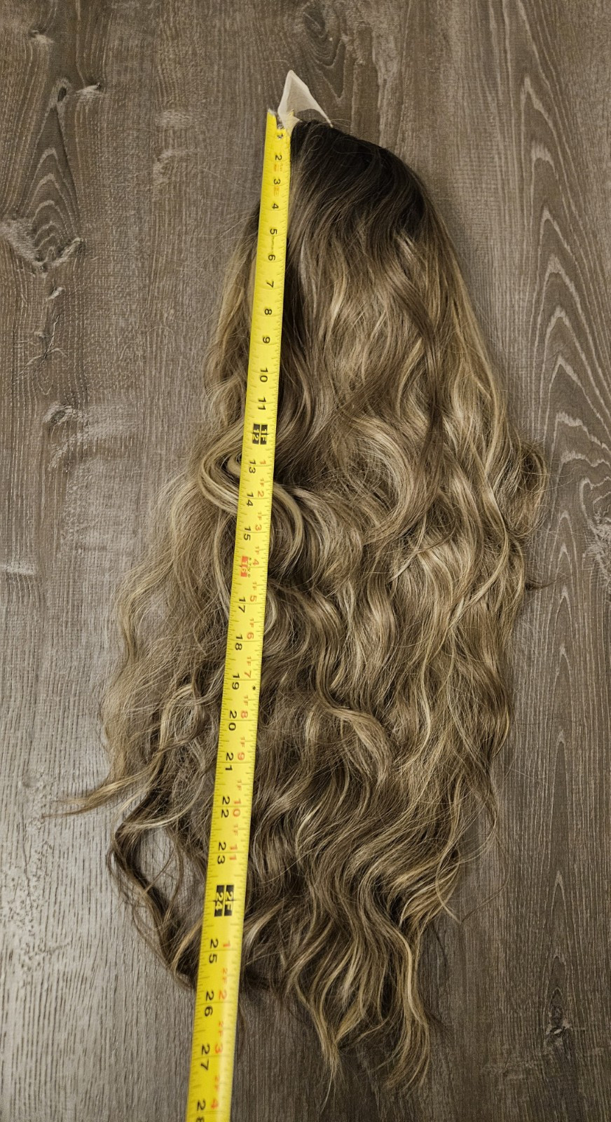 NEW LONG LACE FRONT MIXED BROWN WAVY HAIR WIG HIGHLIGHTS