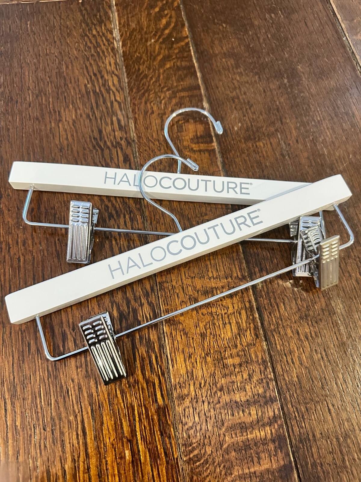 Halo Couture Extensions Hanger (Pack of 10, 20, 50, or 100 Wooden Hangers)