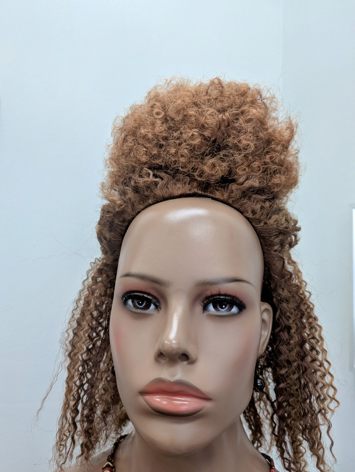 Synthetic 2 Pack Afro Puff Balls Color 1B/30 Off Black/Auburn Highlights