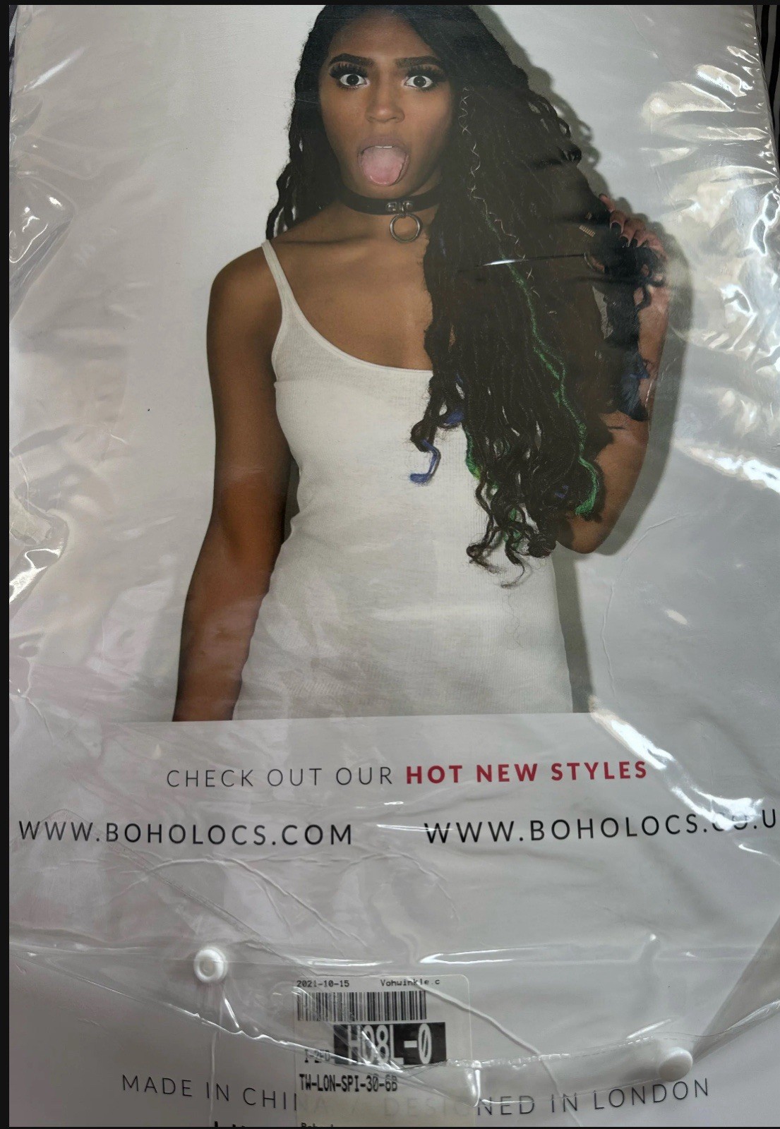 NIB BOHO LOCS 30 in Long Faux Majesty Passion Twist Crochet Hair Two-Tone Spice