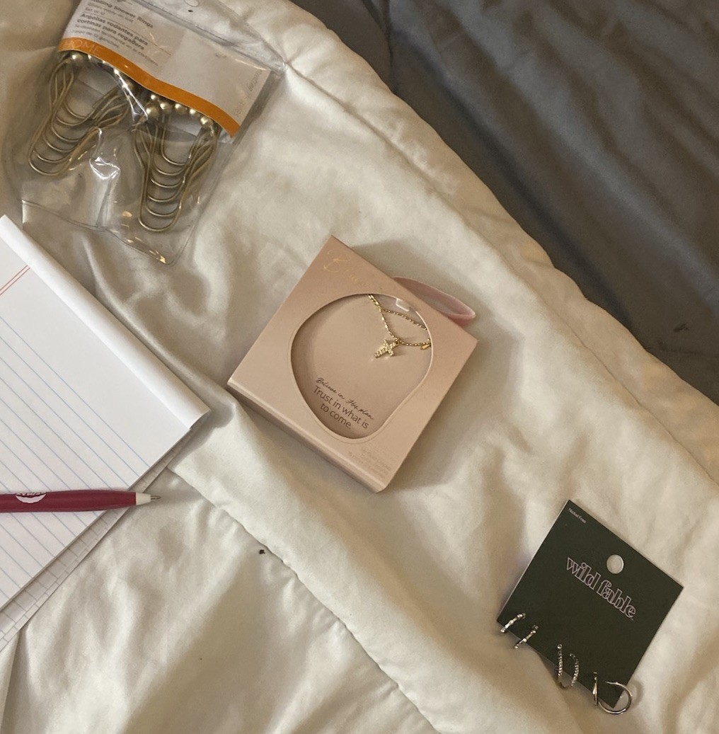 Hair Items and Mini Purses and Jewelry