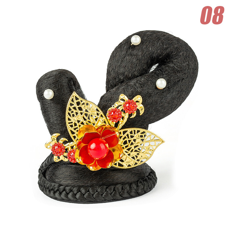 Retro Chinese Traditional Hanfu Cosplay Wig Kid/adult Hair Bun Princess Dance