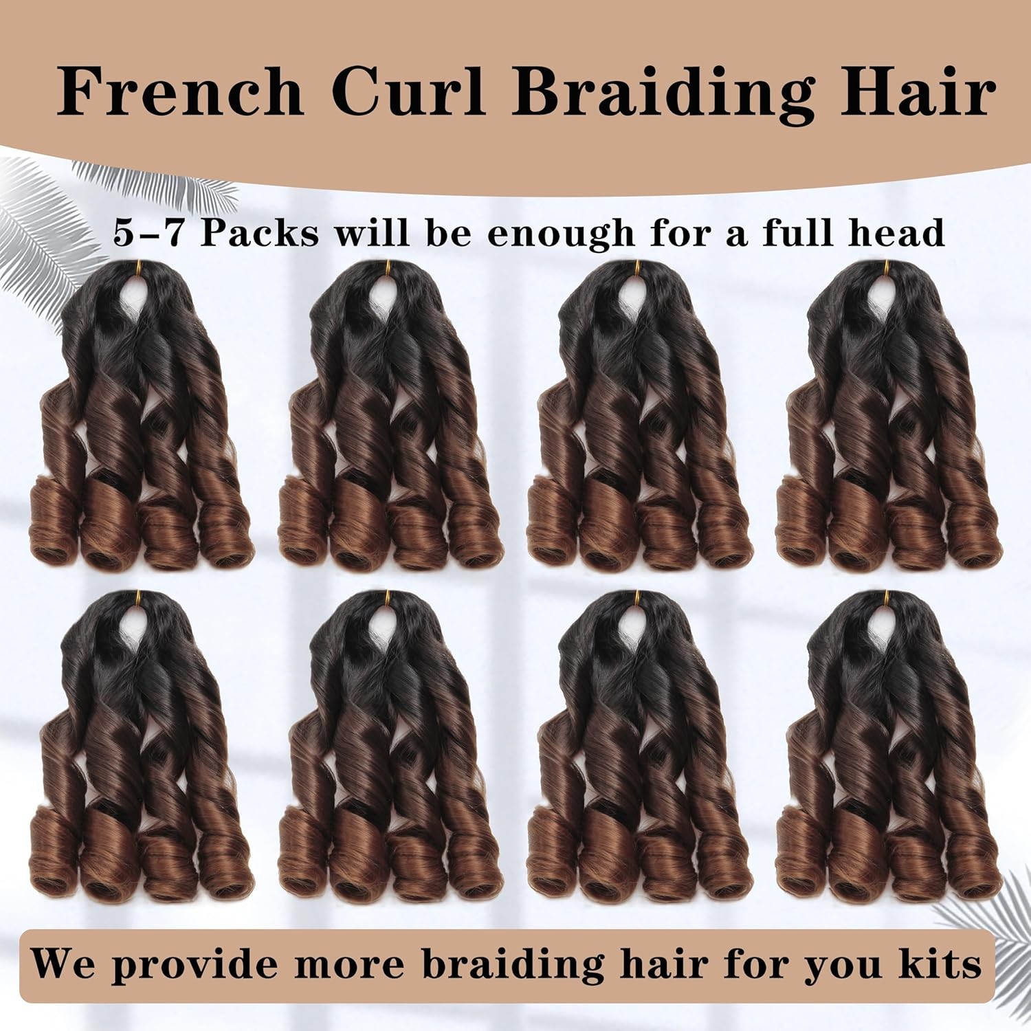 French Curl Braiding Hair 12Inch 8Packs French Curl Crochet Braids Short Curl…