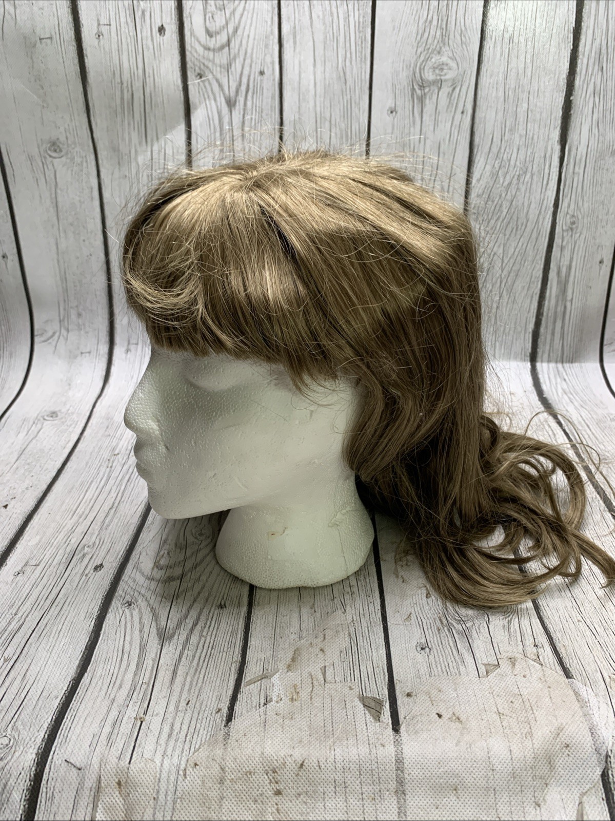 Mona Lisa Wig Modacrylic Long Dirty Blonde Hair Bangs