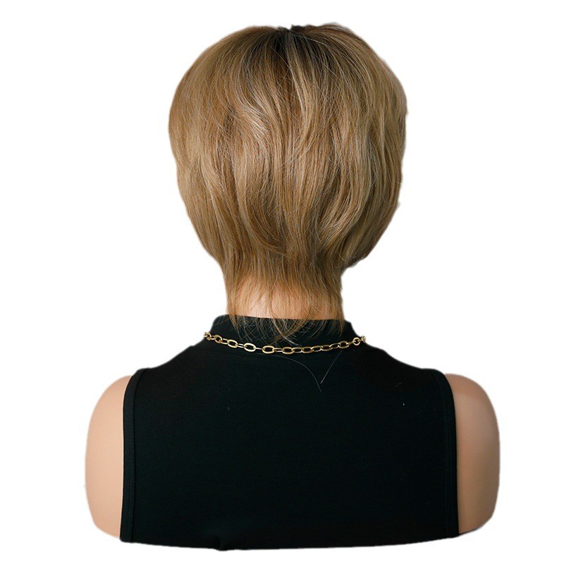 Short Bob Neutral Synthetic Full Wig Heat Resistant Natural Looking for Women