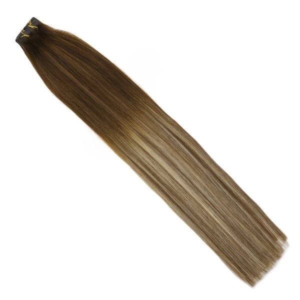 Sunny Hair TAPE-IN 20in Brown/Blonde Straight Human Hair Extensions TP_SUN 50G