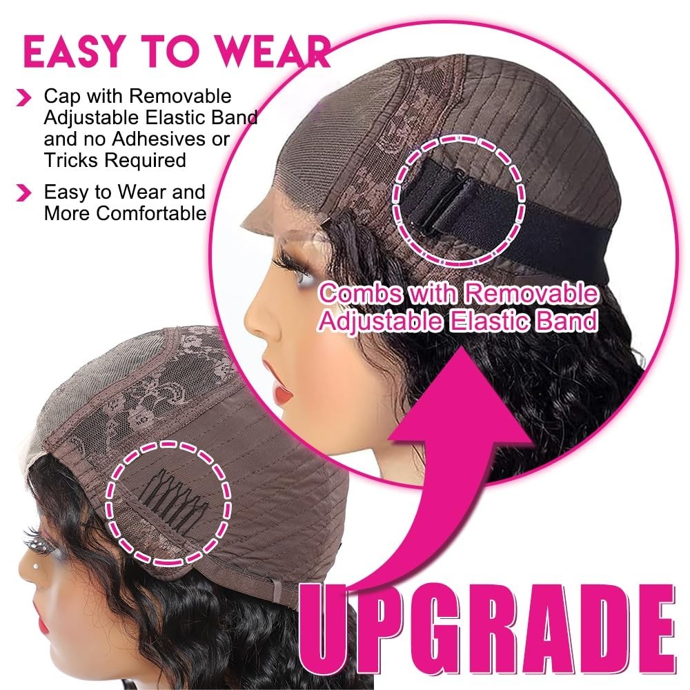 Luxury Deep Wave Lace Front Wig for Black Women – 18 Inch & Baby Hair Included