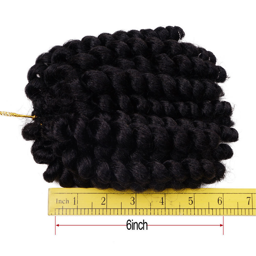 5 Packs Ringlet Wand Curl JAMAICAN BOUNCE 6 inch Hair Crochet Braid Extension US