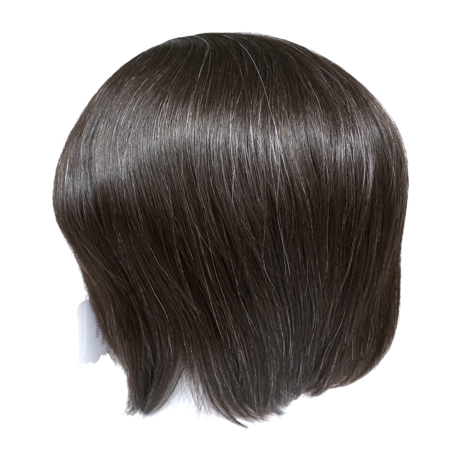 Real European Hair Replacement Toupee Injection Skin Virgin Grey Hair Hairpiece