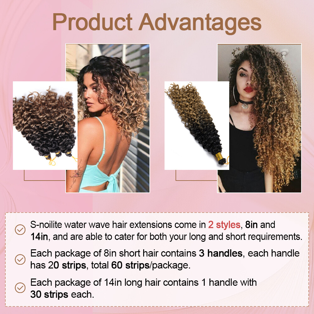 REAL As Human Natural Water Wave Crochet Braids Deep Curly Hair Extensions Soft
