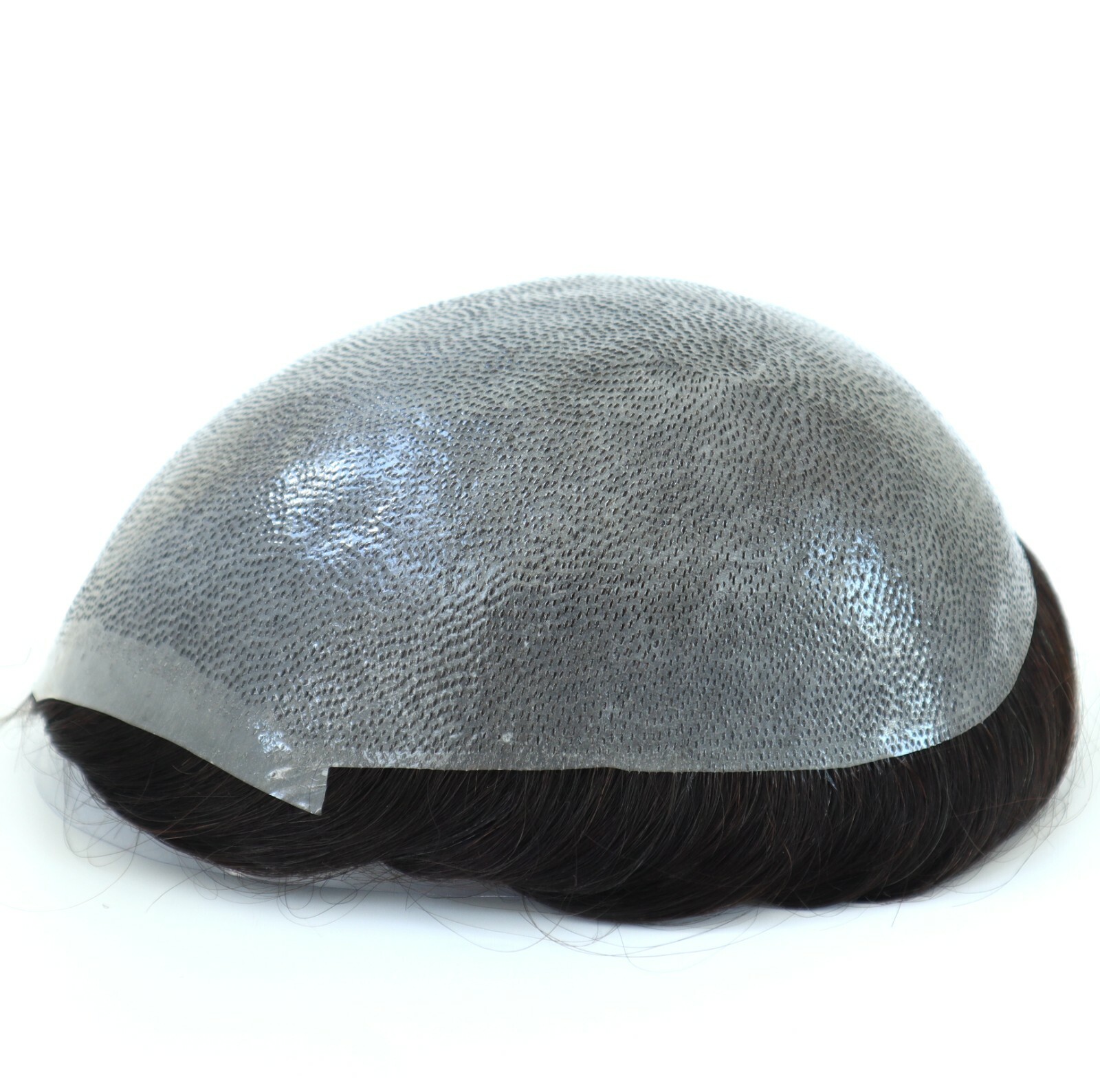 Mens Hair Thin Poly Skin Replacement System Toupee Human Hairpieces 08-10mil